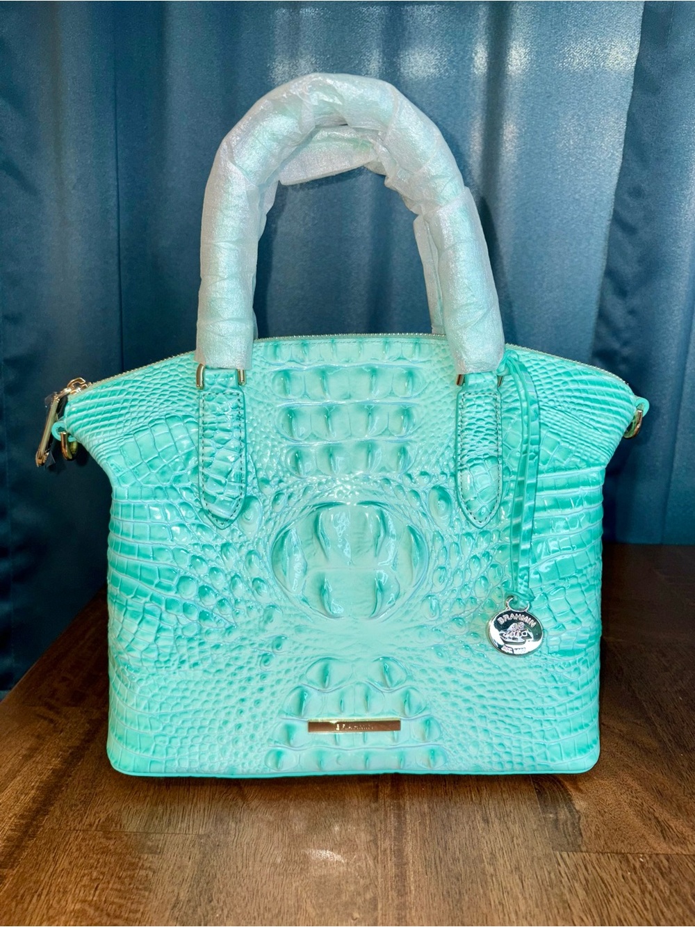 Brahmin NWT Duxbury - Jadeite - *Exclusive Design* - FRONT EYE - Cool Mint - Picture 2 of 16